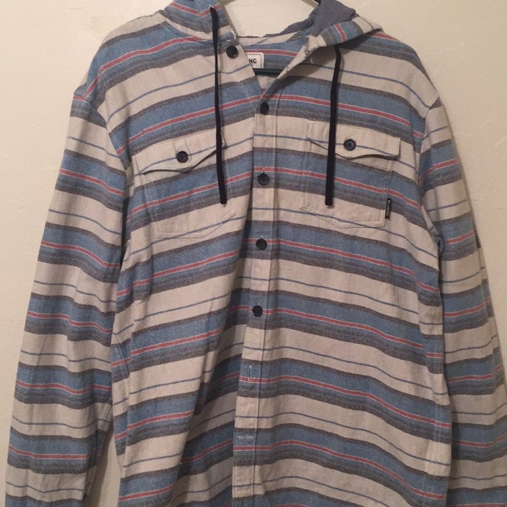 Billabong flannel hoodie